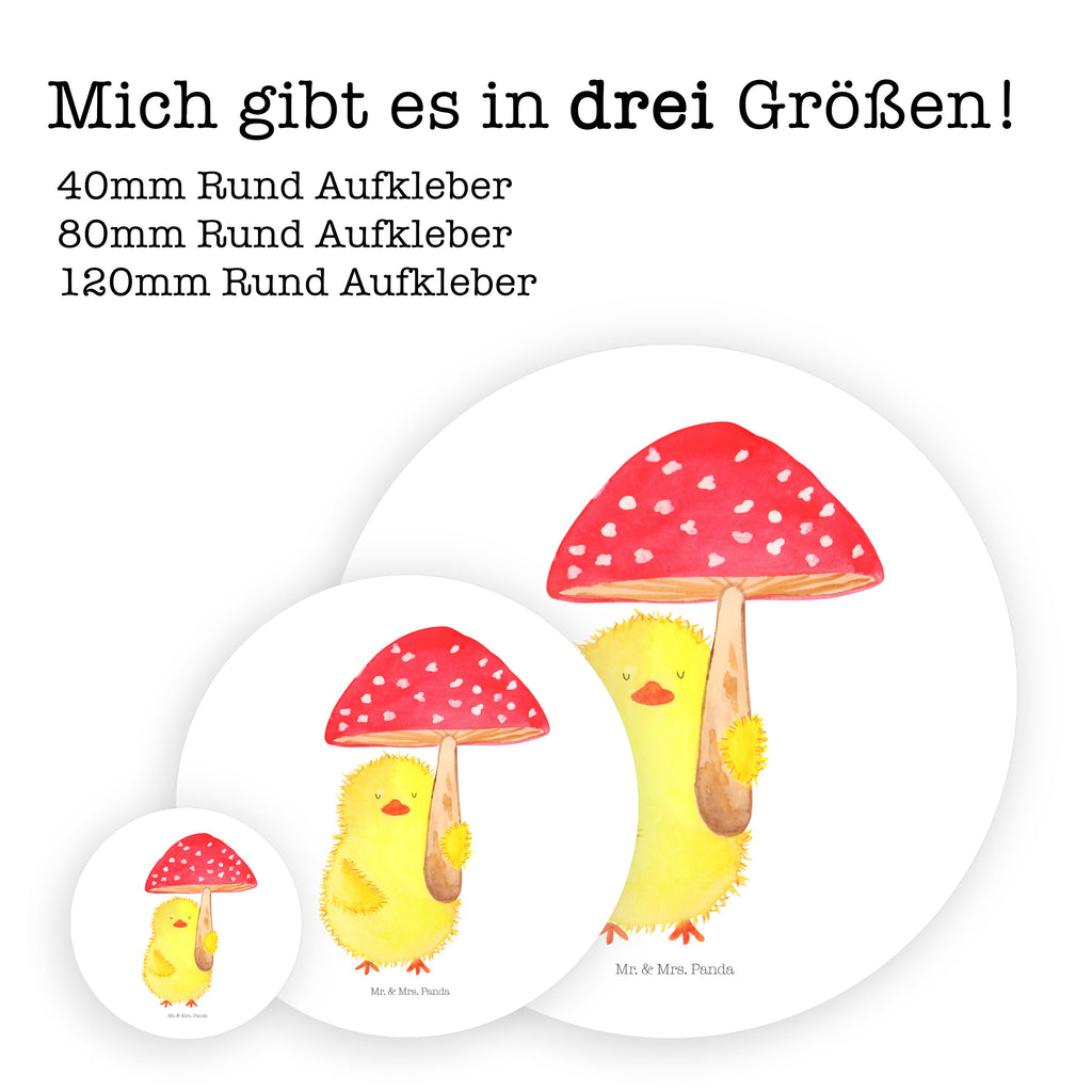 Rund Aufkleber Küken Fliegenpilz Sticker, Aufkleber, Etikett, Ostern, Osterhase, Ostergeschenke, Osternest, Osterdeko, Geschenke zu Ostern, Ostern Geschenk, Ostergeschenke Kinder, Ostern Kinder, Küken, Fliegenpilz, Glückspilz, Frohe Ostern, Ostergrüße