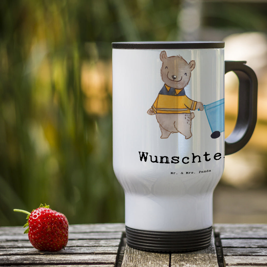 Personalisierter Thermobecher Müllwerker mit Herz Personalisierter Thermobecher, Personalisierter To Go Becher, Personalisierte Thermotasse, Personalisierter Kaffeebecher, Personalisierter Isolierbecher, Thermobecher personalisieren, Thermobecher mit Namen, Thermobecher selbst gestalten, Wunschname, Spülmaschinenfest, Bedrucken, Isolierbecher mit Namen, Isolierbecher selbst gestalten, Thermotasse personalisieren, Thermotasse mit Namen, Beruf, Ausbildung, Jubiläum, Abschied, Rente, Kollege, Kollegin, Geschenk, Schenken, Arbeitskollege, Mitarbeiter, Firma, Danke, Dankeschön, Müllwerker, Fachkraft Kreislauf- und Abfallwirtschaft, Müllentsorger, Kehrichtmann, Müllmann, Müllfahrer