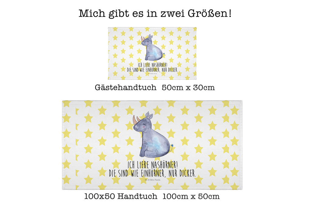 Handtuch Einhorn Nashorn Gästetuch, Reisehandtuch, Sport Handtuch, Frottier, Kinder Handtuch, Einhorn, Einhörner, Einhorn Deko, Pegasus, Unicorn, Regenbogen, witzig, lustig, Zoo, Glitzer, Einhornpower, Erwachsenwerden, Nashorn, Nashörner