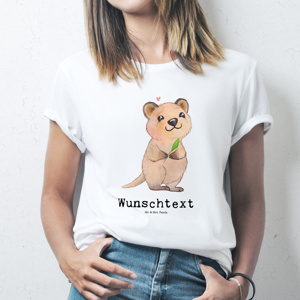 Personalisiertes T-Shirt Quokka Happy T-Shirt Personalisiert, T-Shirt mit Namen, T-Shirt mit Aufruck, Männer, Frauen, Tiermotive, Gute Laune, lustige Sprüche, Tiere, Quokka, Verschieben, Aufschieberitis, Lustiger Spruch, Niedliches Tier, Dinge erledigen