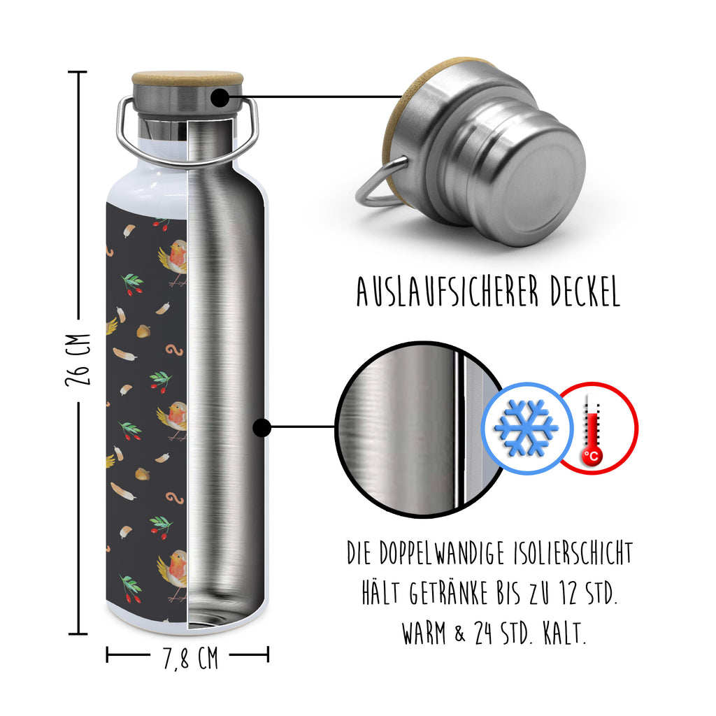 Trinkflasche Rotkehlchen Federn Muster Thermosflasche, Isolierflasche, Edelstahl, Trinkflasche, isoliert, Wamrhaltefunktion, Sportflasche, Flasche zum Sport, Sportlerflasche, Tiermotive, Gute Laune, lustige Sprüche, Tiere, What if i fall, Rotkehlchen, Spruch Motivation, Spruch Mut, Vogel, Motivation Sprüche, Motivationsbilder, fliegen