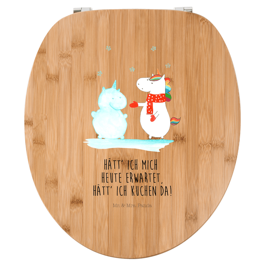 Motiv WC Sitz Einhorn Schneemann Klobrille, Klodeckel, Toilettendeckel, WC-Sitz, Toilette, Einhorn, Einhörner, Einhorn Deko, Pegasus, Unicorn, Schneemann, Winter, Schnee, Kuchen, Weihnachten, kalt, Mütze, Handschuhe, X-Mas