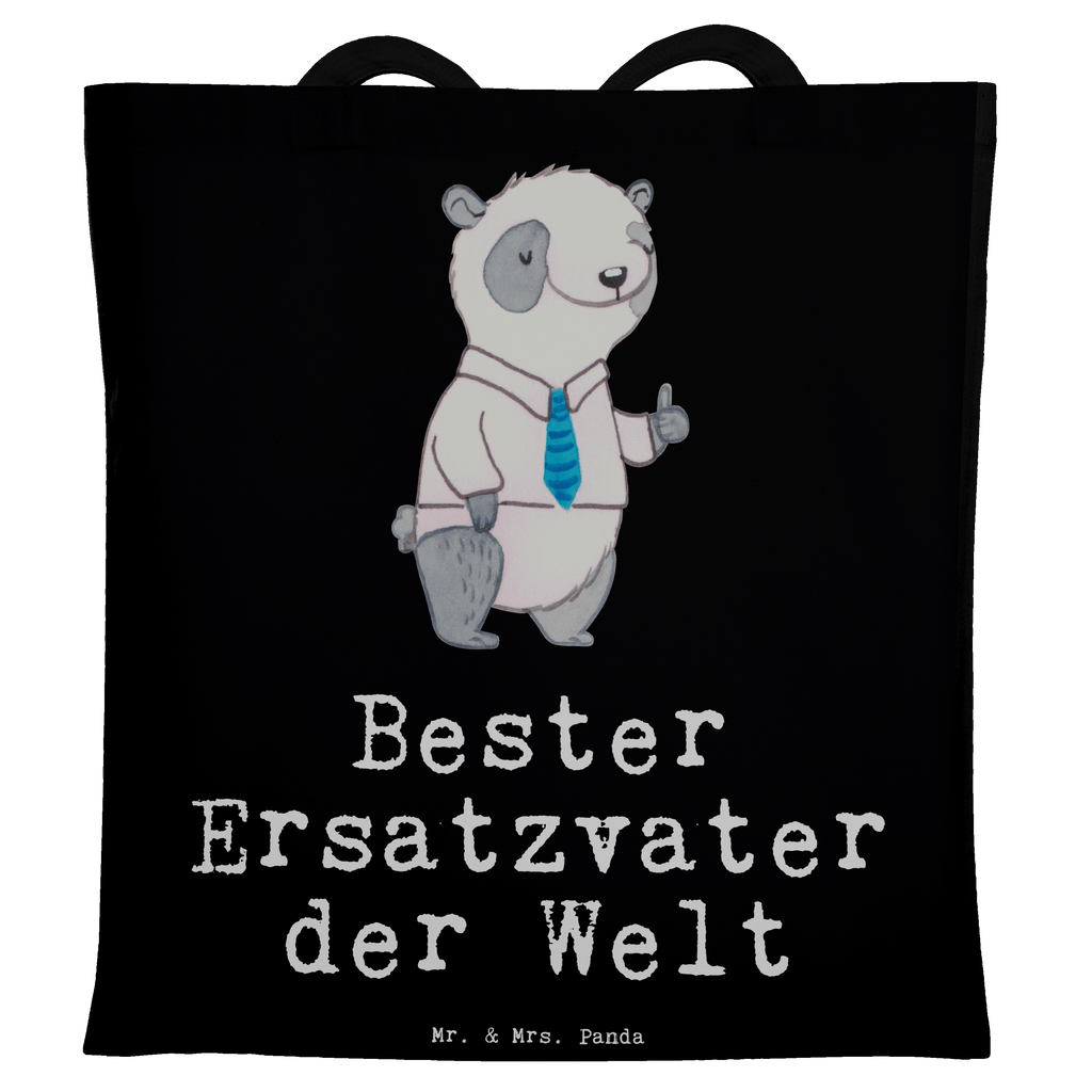 Tragetasche Panda Bester Ersatzvater der Welt Beuteltasche, Beutel, Einkaufstasche, Jutebeutel, Stoffbeutel, Tasche, Shopper, Umhängetasche, Strandtasche, Schultertasche, Stofftasche, Tragetasche, Badetasche, Jutetasche, Einkaufstüte, Laptoptasche, für, Dankeschön, Geschenk, Schenken, Geburtstag, Geburtstagsgeschenk, Geschenkidee, Danke, Bedanken, Mitbringsel, Freude machen, Geschenktipp, Bester, Ersatzvater, Ersatz, zweiter, Vater, Papa, Dad, Daddy, Paps, Papi, Vati, Eltern, Geschenk Vater, Mann, Familie, Kleinigkeit