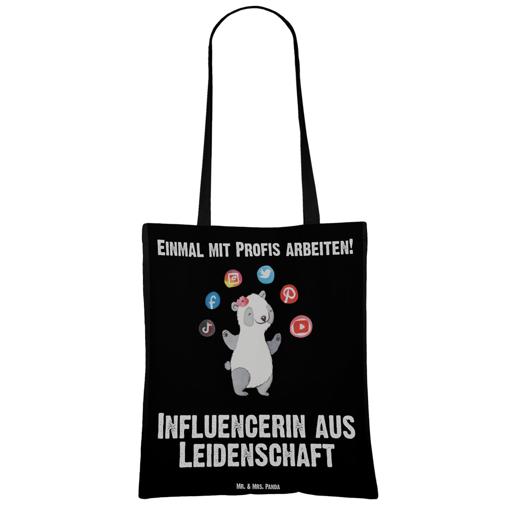 Tragetasche Influencerin aus Leidenschaft Beuteltasche, Beutel, Einkaufstasche, Jutebeutel, Stoffbeutel, Beruf, Ausbildung, Jubiläum, Abschied, Rente, Kollege, Kollegin, Geschenk, Schenken, Arbeitskollege, Mitarbeiter, Firma, Danke, Dankeschön