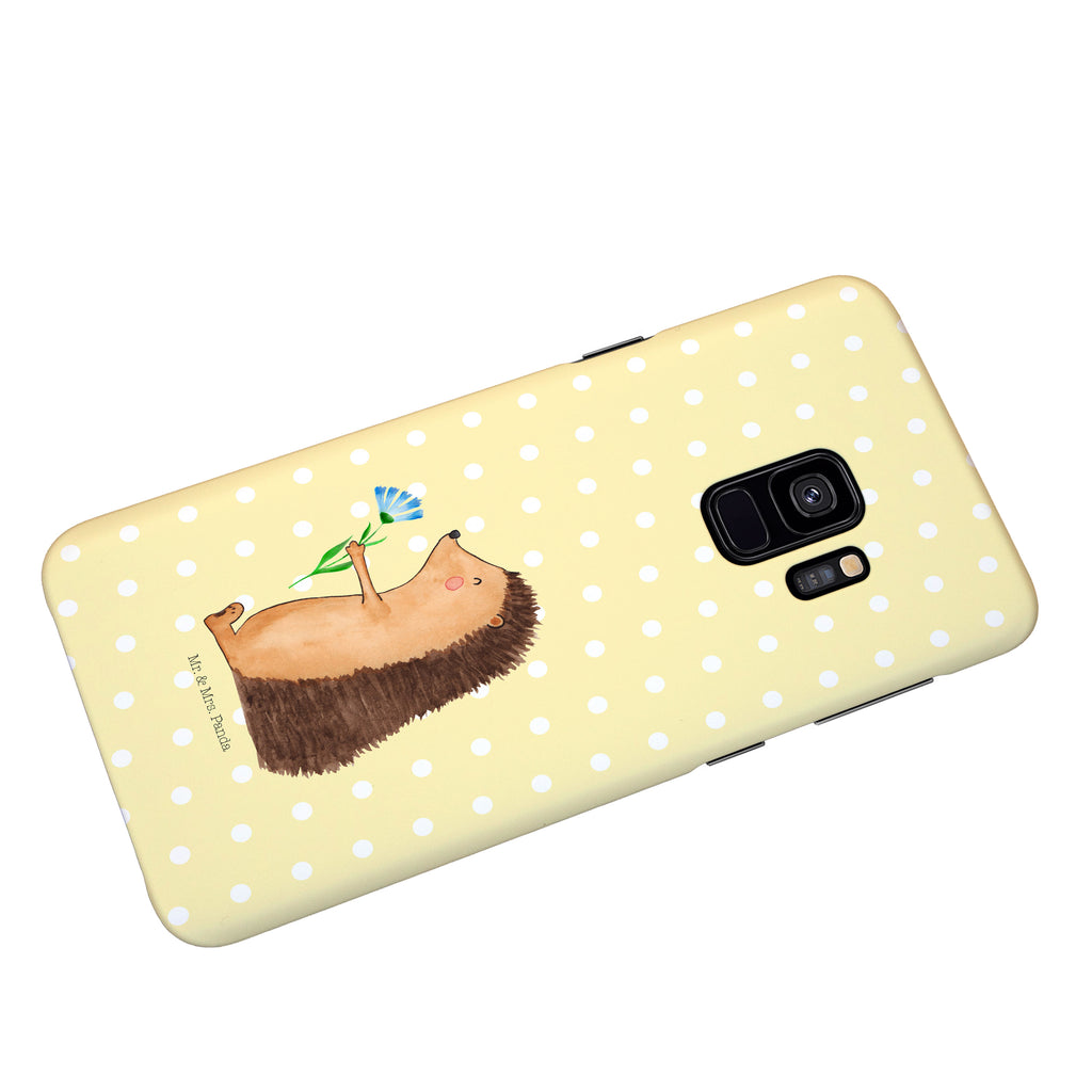 Handyhülle Igel Blumen Handyhülle, Handycover, Cover, Handy, Hülle, Iphone 10, Iphone X, Tiermotive, Gute Laune, lustige Sprüche, Tiere, Igel, Gute Besserung, Genesungswünsche, Krankheit, Krankenhaus, krank, Besuch