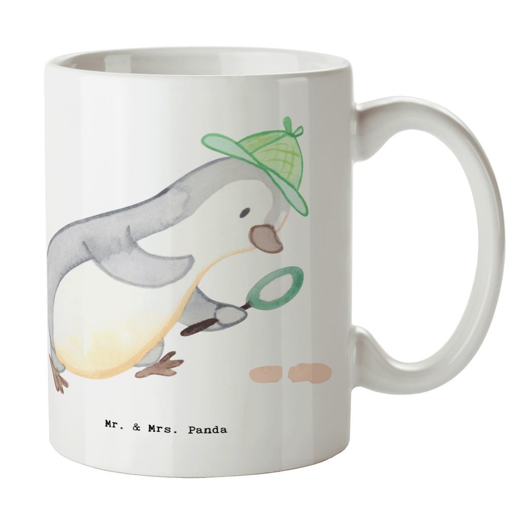 Tasse Detektiv mit Herz Tasse, Kaffeetasse, Teetasse, Becher, Kaffeebecher, Teebecher, Keramiktasse, Porzellantasse, Büro Tasse, Geschenk Tasse, Tasse Sprüche, Tasse Motive, Kaffeetassen, Tasse bedrucken, Designer Tasse, Cappuccino Tassen, Schöne Teetassen, Beruf, Ausbildung, Jubiläum, Abschied, Rente, Kollege, Kollegin, Geschenk, Schenken, Arbeitskollege, Mitarbeiter, Firma, Danke, Dankeschön, Detektiv, Ermittler, Agent, Privatdetektei, Berufsdetektiv, Wirtschaftsdetektei, Detektivausbildung, Spurensuche