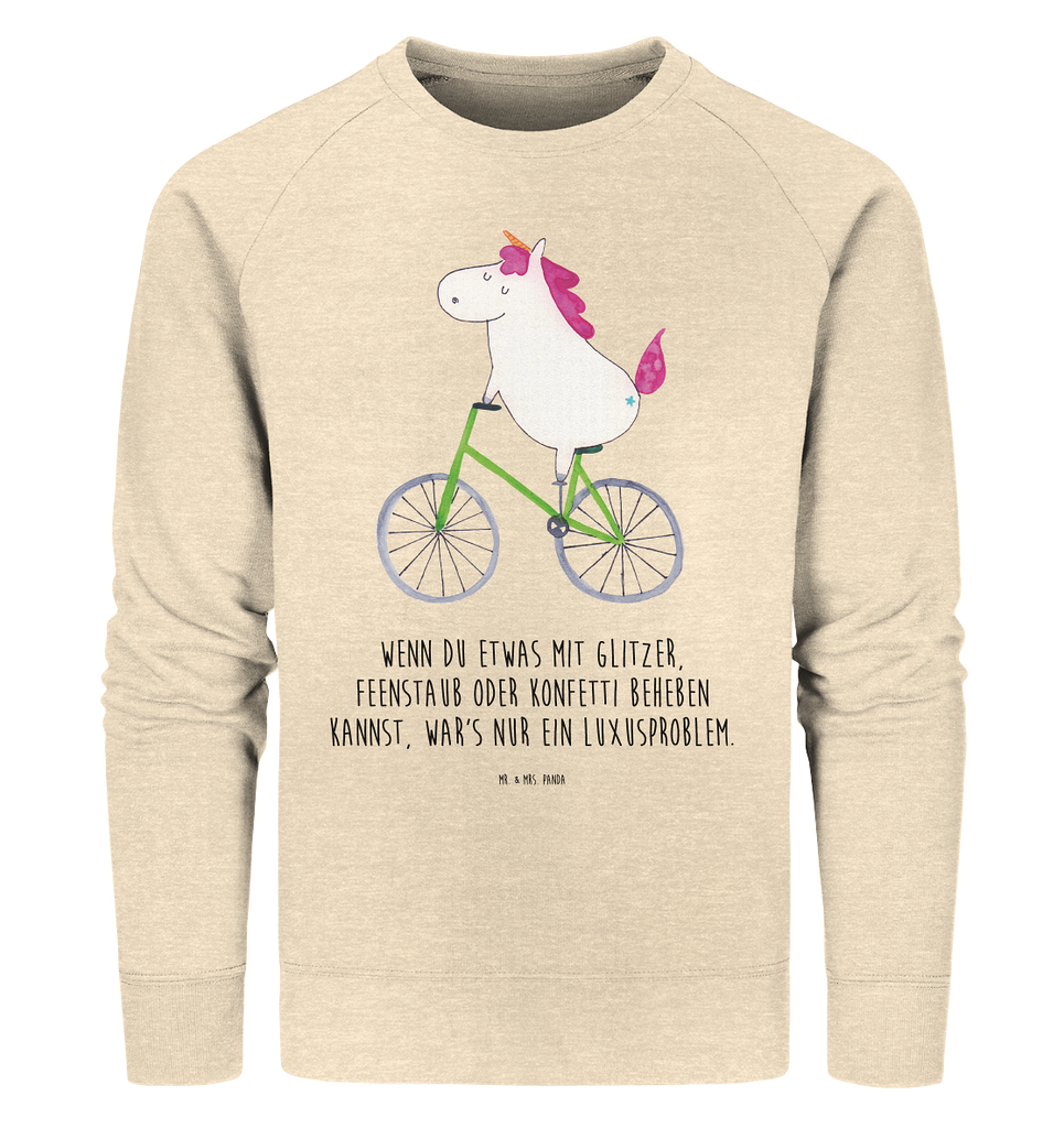 Organic Pullover Einhorn Radfahrer Pullover, Pullover Männer, Pullover Frauen, Sweatshirt, Sweatshirt Männer, Sweatshirt Frauen, Unisex, Einhorn, Einhörner, Einhorn Deko, Pegasus, Unicorn, Radfahren, Radfahrer, Rad, Bike, Feenstaub, Konfetti, Luxusproblem, Kummer, Liebeskummer