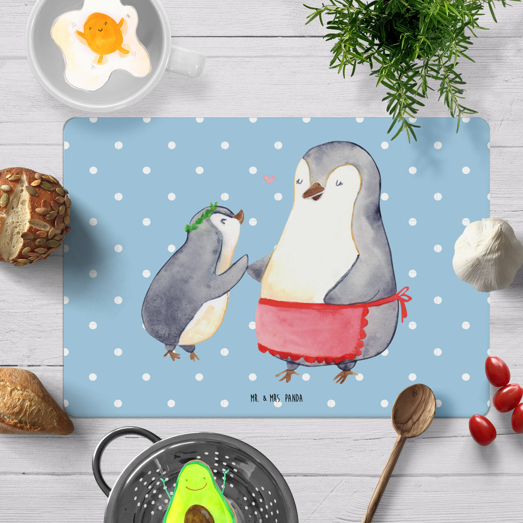 Tischset Pinguin mit Kind Tischset, Tischuntersetzer, Platzset, Tischsets abwaschbar, Tischunterlage, Familie, Vatertag, Muttertag, Bruder, Schwester, Mama, Papa, Oma, Opa, Geschenk, Mami, Mutti, Mutter, Geburststag