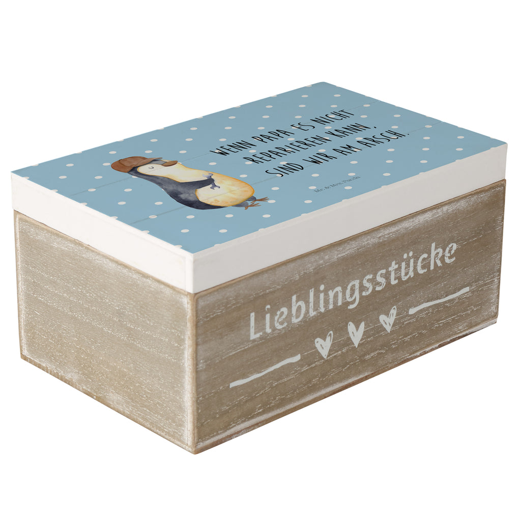 Holzkiste Wenn Papa es nicht reparieren kann, sind wir am Arsch Holzkiste, Kiste, Schatzkiste, Truhe, Schatulle, XXL, Erinnerungsbox, Erinnerungskiste, Dekokiste, Aufbewahrungsbox, Geschenkbox, Geschenkdose, Familie, Vatertag, Muttertag, Bruder, Schwester, Mama, Papa, Oma, Opa, Vater, Geschenk Papa, Bester Papa der Welt