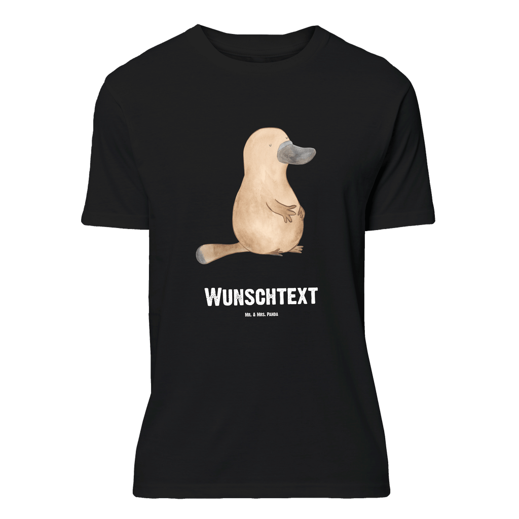 Personalisiertes T-Shirt Schnabeltier mutig T-Shirt Personalisiert, T-Shirt mit Namen, T-Shirt mit Aufruck, Männer, Frauen, Wunschtext, Bedrucken, Meerestiere, Meer, Urlaub, Schnabeltier, Mut, mutig, Lebensweisheit, Schnabeltiere, Motivation, Training, Büro, Arbeit, Neuanfang, Neustart, Weltreise, Raodtrip