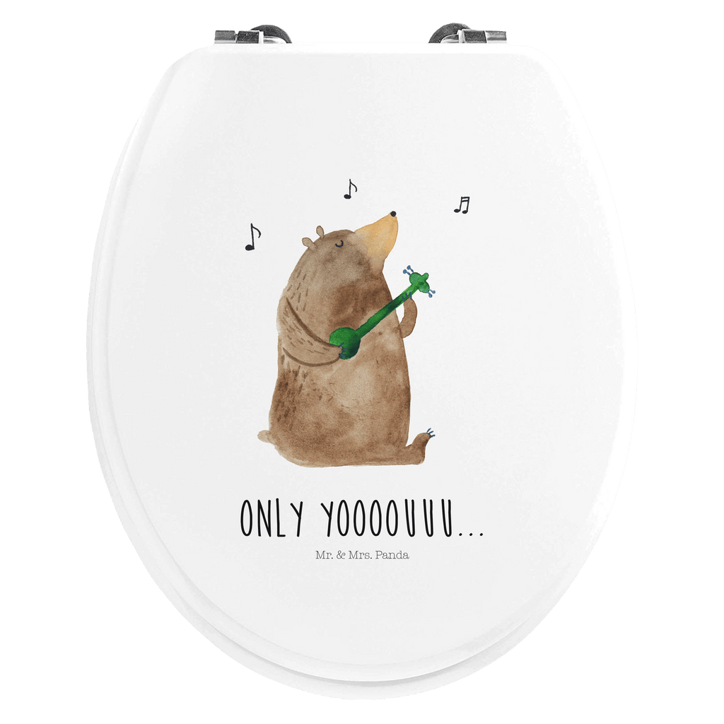 Motiv WC Sitz Bär Gitarre Klobrille, Klodeckel, Toilettendeckel, WC-Sitz, Toilette, Bär, Teddy, Teddybär