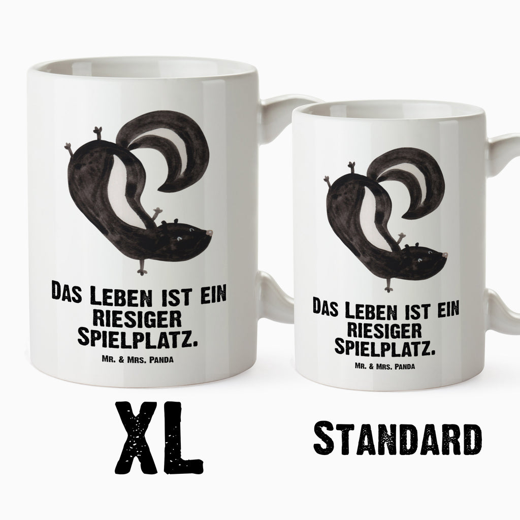 XL Tasse Stinktier Handstand XL Tasse, Große Tasse, Grosse Kaffeetasse, XL Becher, XL Teetasse, spülmaschinenfest, Jumbo Tasse, Groß, Stinktier, Skunk, Wildtier, Raubtier, Stinker, Stinki, Spielplatz, verpielt, Kind