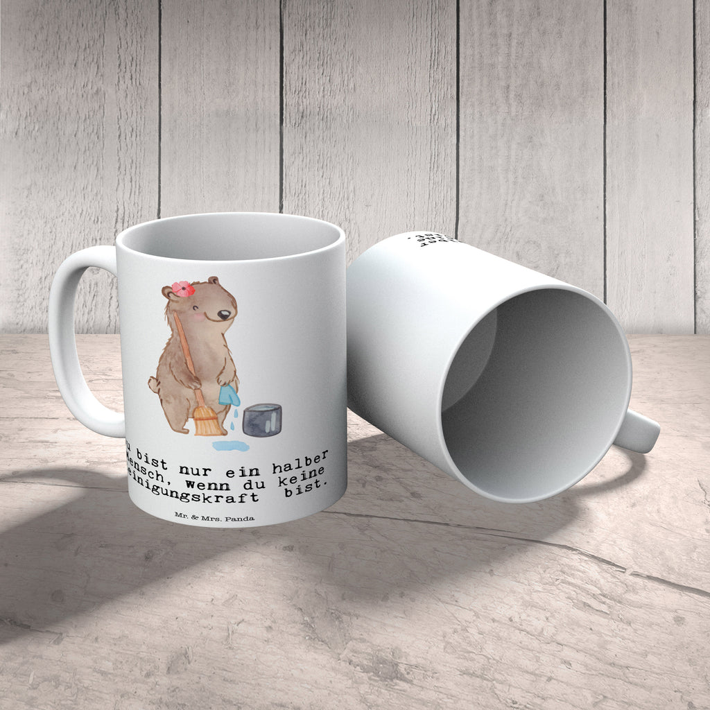 Tasse Reinigungskraft mit Herz Tasse, Kaffeetasse, Teetasse, Becher, Kaffeebecher, Teebecher, Keramiktasse, Porzellantasse, Büro Tasse, Geschenk Tasse, Tasse Sprüche, Tasse Motive, Kaffeetassen, Tasse bedrucken, Designer Tasse, Cappuccino Tassen, Schöne Teetassen, Beruf, Ausbildung, Jubiläum, Abschied, Rente, Kollege, Kollegin, Geschenk, Schenken, Arbeitskollege, Mitarbeiter, Firma, Danke, Dankeschön