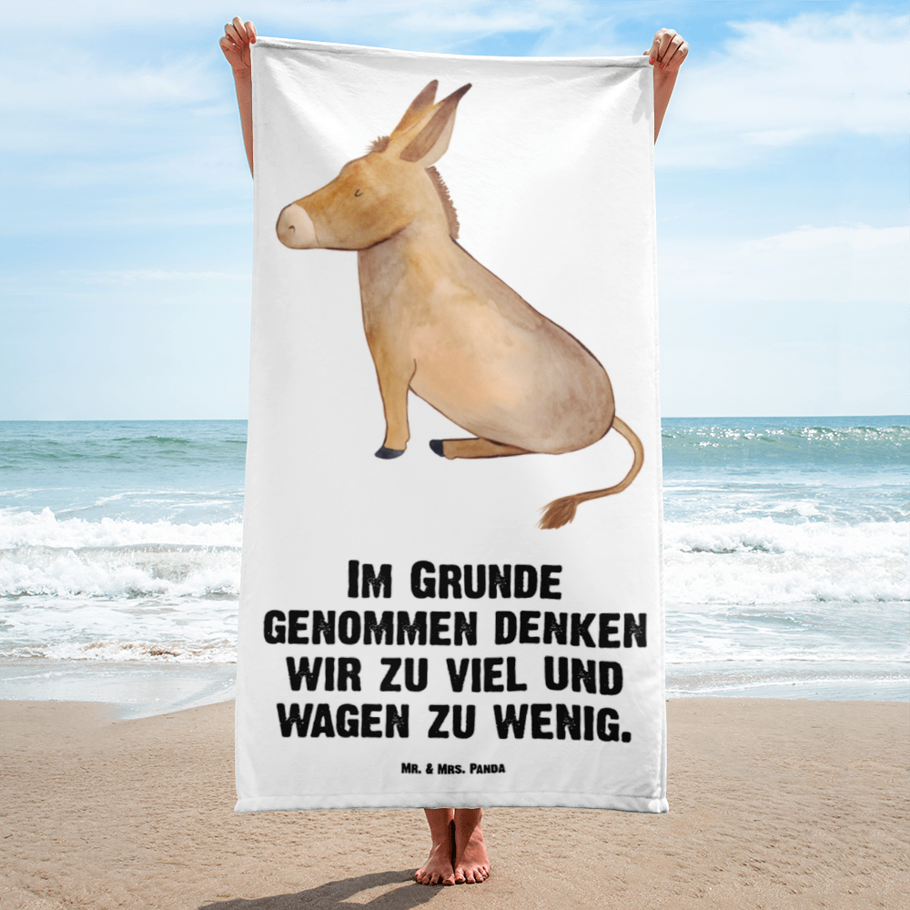 XL Badehandtuch Esel Handtuch, Badetuch, Duschtuch, Strandtuch, Saunatuch, Tiermotive, Gute Laune, lustige Sprüche, Tiere, Esel, Weisheit, Lebensmut, Lebensglück, Ziel, Lebensziel, Mut, erfolg, tapferkeit, positive gedanken, zuversicht