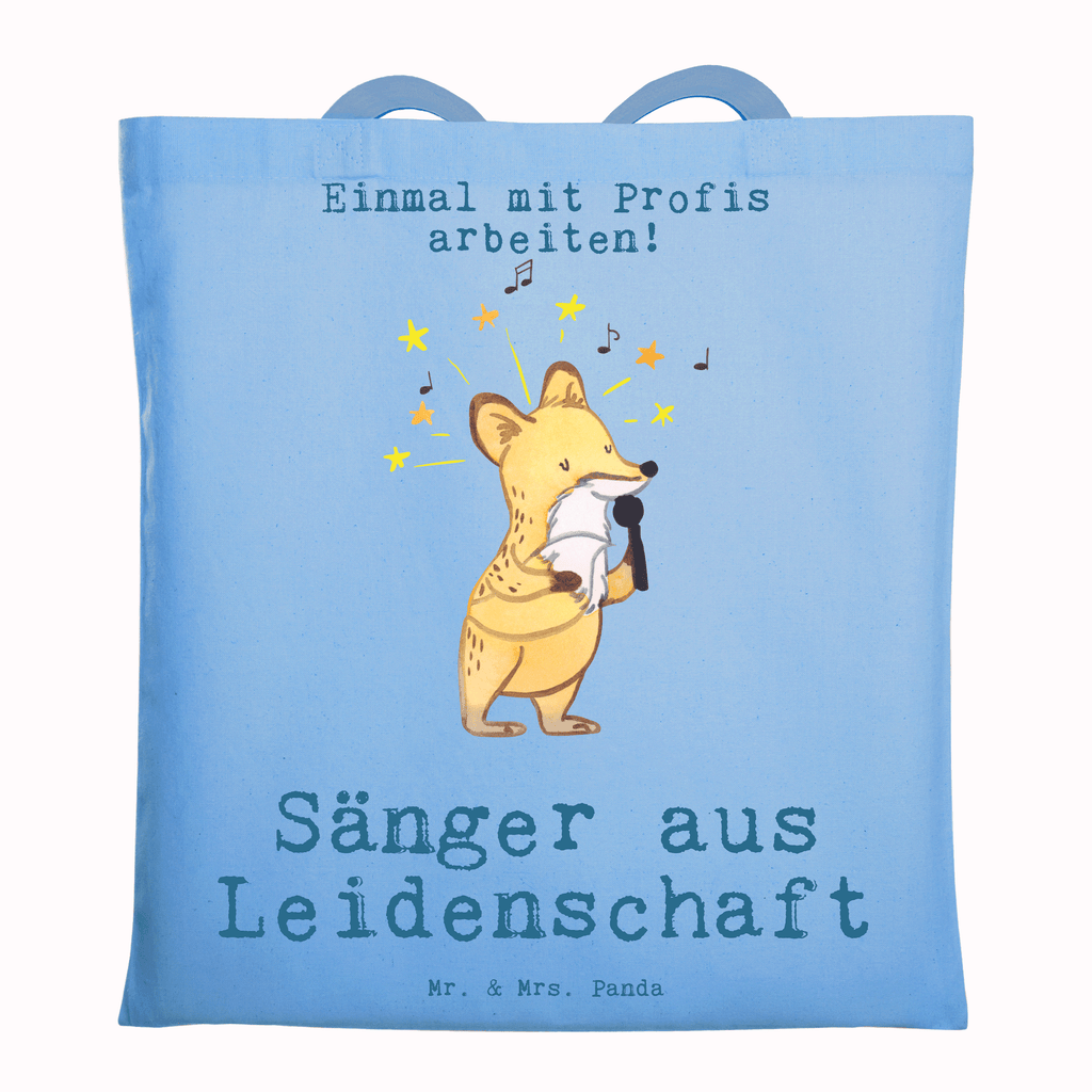 Tragetasche Sänger aus Leidenschaft Beuteltasche, Beutel, Einkaufstasche, Jutebeutel, Stoffbeutel, Tasche, Shopper, Umhängetasche, Strandtasche, Schultertasche, Stofftasche, Tragetasche, Badetasche, Jutetasche, Einkaufstüte, Laptoptasche, Beruf, Ausbildung, Jubiläum, Abschied, Rente, Kollege, Kollegin, Geschenk, Schenken, Arbeitskollege, Mitarbeiter, Firma, Danke, Dankeschön