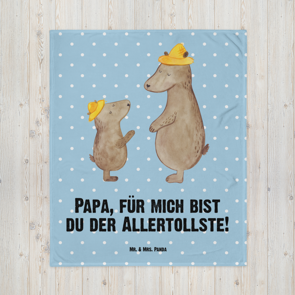 Kuscheldecke Bären mit Hut Decke, Wohndecke, Tagesdecke, Wolldecke, Sofadecke, Familie, Vatertag, Muttertag, Bruder, Schwester, Mama, Papa, Oma, Opa, Bär, Bären, Vater, Papi, Paps, Dad, Daddy, Lieblingsmensch, Sohn, Söhne, Kind, Kinder, Vater-Sohn, Family, Vorbild