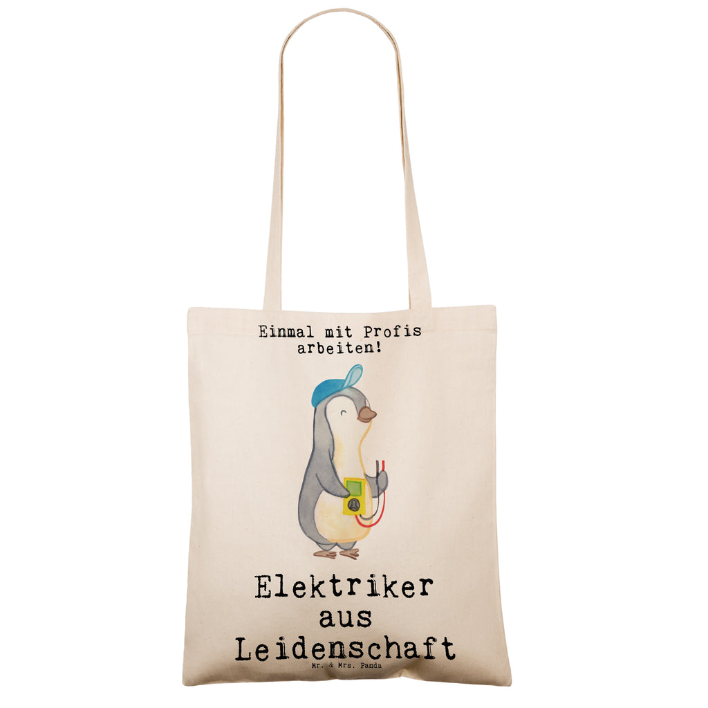 Tragetasche Elektriker aus Leidenschaft Beuteltasche, Beutel, Einkaufstasche, Jutebeutel, Stoffbeutel, Tasche, Shopper, Umhängetasche, Strandtasche, Schultertasche, Stofftasche, Tragetasche, Badetasche, Jutetasche, Einkaufstüte, Laptoptasche, Beruf, Ausbildung, Jubiläum, Abschied, Rente, Kollege, Kollegin, Geschenk, Schenken, Arbeitskollege, Mitarbeiter, Firma, Danke, Dankeschön, Elektriker, Elektronmonteur, Elektrotechniker, Elektroinstallateur, Elektromeister, Gesellenprüfung