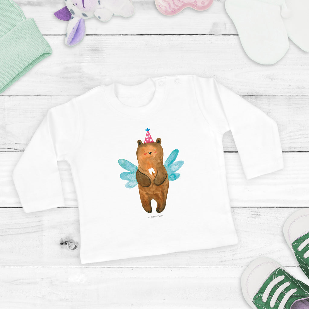 Baby Longsleeve Zahnfee Bär Mädchen, Jungen, Baby, Langarm, Bio, Kleidung, Bär, Teddy, Teddybär, Zahnfee, Fee, Milchzahn, Erster Zahn