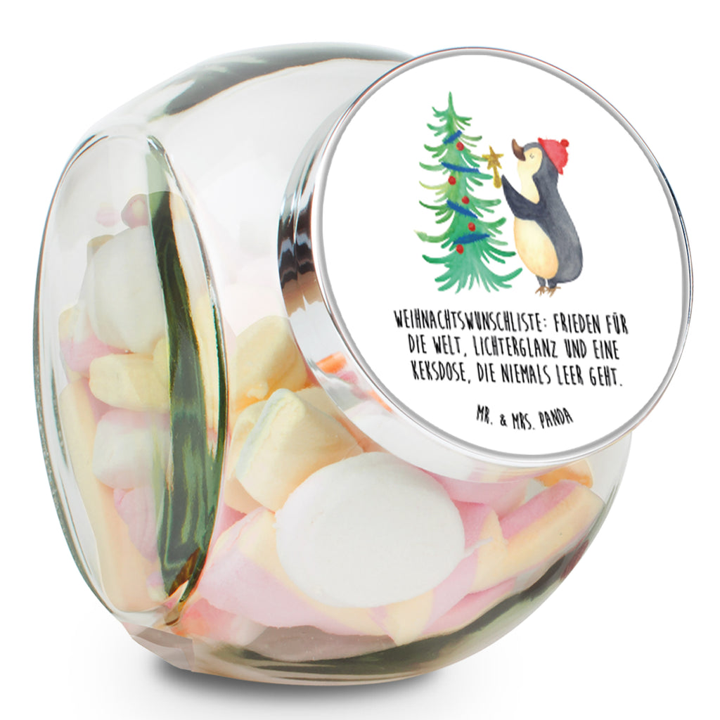 Bonbonglas Pinguin Weihnachtsbaum Vorratsdose, Vorratsbehälter, Süßigkeitenglas, Süßigkeitendose, Kaffeedose, Müslidose, Teedose, Keksbehälter, Keksedose, Glasdose, Glasbälter, Vorratsglas, Küchenbehälter, Aufbewahrungsdose, Aufbewahungsglas, Gewürzdose, Küchenorganizer, Snackdose, Winter, Weihnachten, Weihnachtsdeko, Nikolaus, Advent, Heiligabend, Wintermotiv, Pinguin