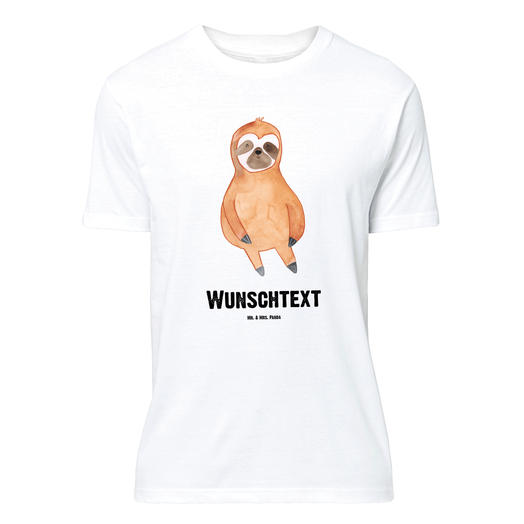 Personalisiertes T-Shirt Faultier Zufrieden T-Shirt Personalisiert, T-Shirt mit Namen, T-Shirt mit Aufruck, Männer, Frauen, Wunschtext, Bedrucken, Faultier, Faultier Geschenk, Faultier Deko, Faultiere, faul, Lieblingstier, Pause, relaxen, Glück, glücklich, zufrieden, happy, Zufriedenheit, Gelassenheit, Ruhe, Frieden