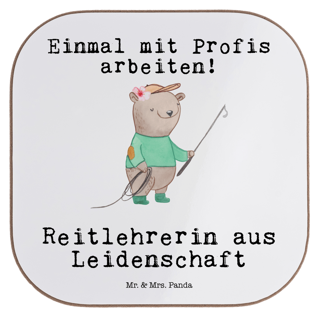 Quadratische Untersetzer Reitlehrerin aus Leidenschaft Bierdeckel, Glasuntersetzer, Untersetzer Gläser, Getränkeuntersetzer, Beruf, Ausbildung, Jubiläum, Abschied, Rente, Kollege, Kollegin, Geschenk, Schenken, Arbeitskollege, Mitarbeiter, Firma, Danke, Dankeschön