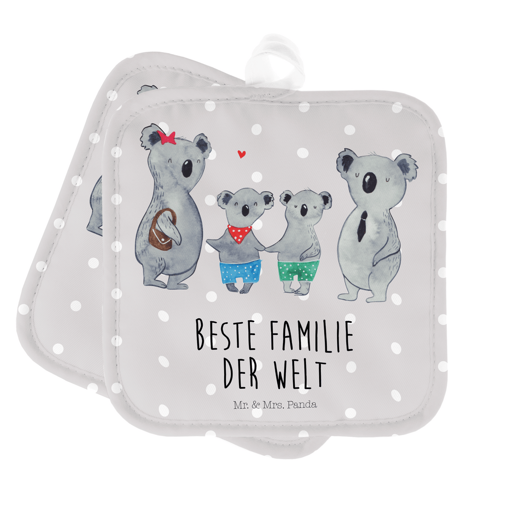 2er Set Topflappen  Koala Familie zwei Topflappen, Topfuntersetzer, Ofenhandschuh, Topflappen Set, Topflappen lustig, Topflappen mit Spruch, Ofenhandschuhe, Topfhandschuhe, Topfhandschuh, Topflappenset, Topflappen 2er Set, Schöne Topflappen, Familie, Vatertag, Muttertag, Bruder, Schwester, Mama, Papa, Oma, Opa, Koala, Koalabär, beste Familie, Familienzeit, Familienleben, Koalafamilie, Lieblingsfamilie