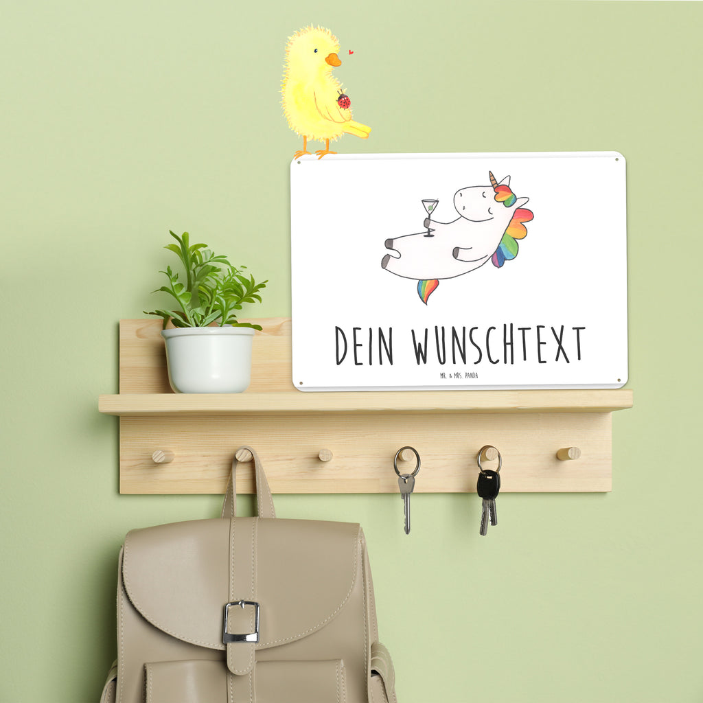 Personalisiertes Blechschild Einhorn Cocktail Blechschild, Metallschild, Geschenk Schild, Schild, Magnet-Metall-Schild, Deko Schild, Wandschild, Wand-Dekoration, Türschild, Einhorn, Einhörner, Einhorn Deko, Pegasus, Unicorn, Party, Spaß, Feiern, Caipirinha, Rum, Cuba Libre, Sekt, Freundin, Geburtstag, lustig, witzig, Spruch, Glitzer