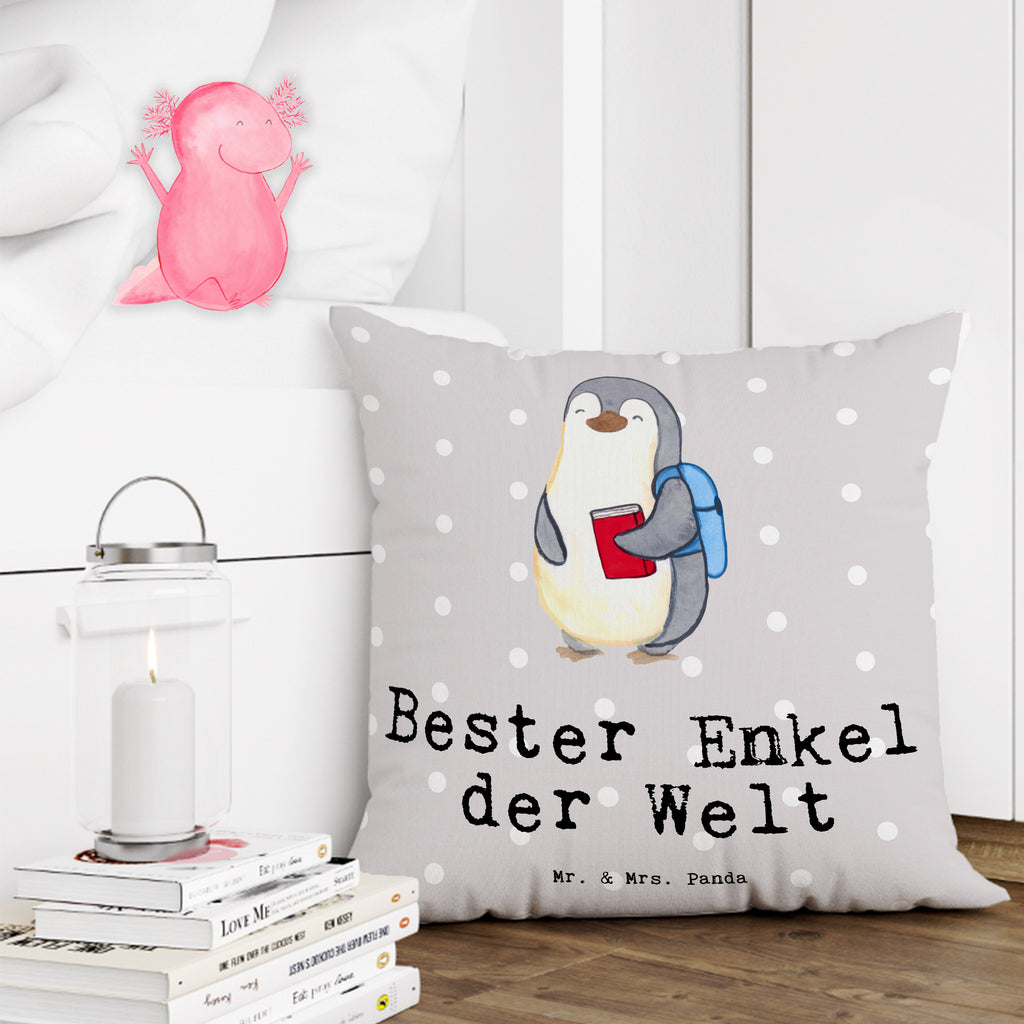 40x40 Kissen Pinguin Bester Enkel der Welt Kissenhülle, Kopfkissen, Sofakissen, Dekokissen, Motivkissen, sofakissen, sitzkissen, Kissen, Kissenbezüge, Kissenbezug 40x40, Kissen 40x40, Kissenhülle 40x40, Zierkissen, Couchkissen, Dekokissen Sofa, Sofakissen 40x40, Dekokissen 40x40, Kopfkissen 40x40, Kissen 40x40 Waschbar, für, Dankeschön, Geschenk, Schenken, Geburtstag, Geburtstagsgeschenk, Geschenkidee, Danke, Bedanken, Mitbringsel, Freude machen, Geschenktipp, Enkel, Enkelkind, Enkelsohn, Oma, Opa, Kind von Tochter, Kind von Sohn, Taufe, Großsohn