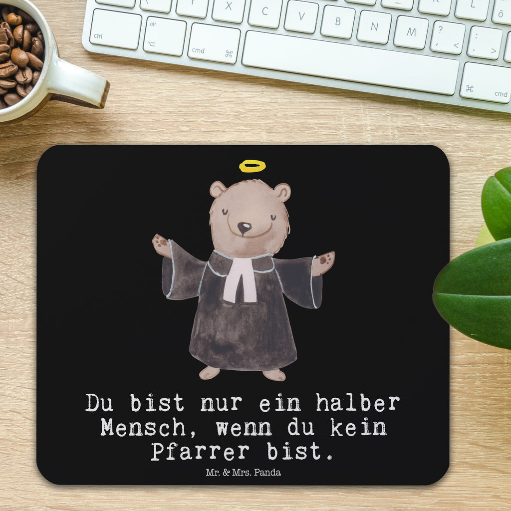 Mauspad Pfarrer mit Herz Mousepad, Computer zubehör, Büroausstattung, PC Zubehör, Arbeitszimmer, Mauspad, Einzigartiges Mauspad, Designer Mauspad, Mausunterlage, Mauspad Büro, Beruf, Ausbildung, Jubiläum, Abschied, Rente, Kollege, Kollegin, Geschenk, Schenken, Arbeitskollege, Mitarbeiter, Firma, Danke, Dankeschön, Pastor, Diener Gottes<br />Geistlicher, Pfarrer, Prediger<br />Priester, Theologe, Kirche