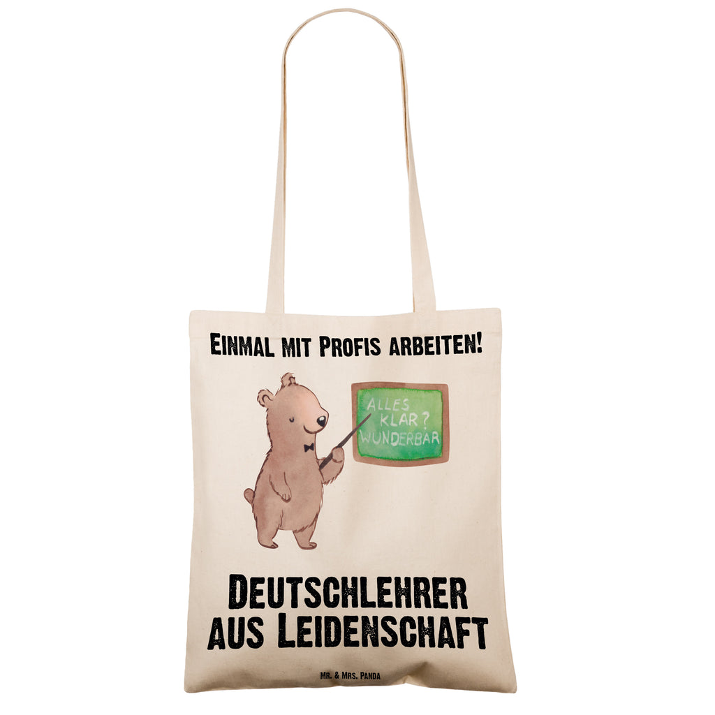 Tragetasche Deutschlehrer aus Leidenschaft Beuteltasche, Beutel, Einkaufstasche, Jutebeutel, Stoffbeutel, Tasche, Shopper, Umhängetasche, Strandtasche, Schultertasche, Stofftasche, Tragetasche, Badetasche, Jutetasche, Einkaufstüte, Laptoptasche, Beruf, Ausbildung, Jubiläum, Abschied, Rente, Kollege, Kollegin, Geschenk, Schenken, Arbeitskollege, Mitarbeiter, Firma, Danke, Dankeschön, Deutschlehrer, Deutschunterricht, Schule, Grundschule