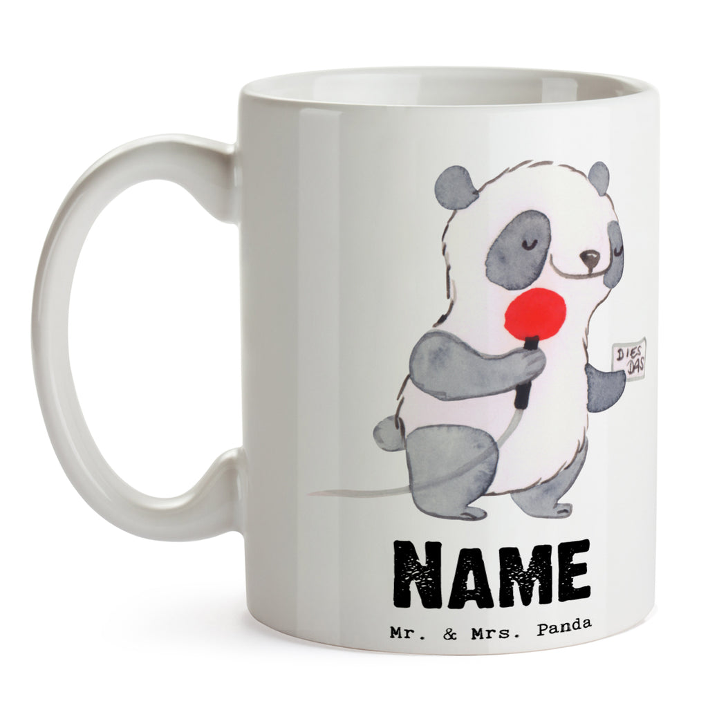 Personalisierte Tasse Sportreporter mit Herz Personalisierte Tasse, Namenstasse, Wunschname, Personalisiert, Tasse, Namen, Drucken, Tasse mit Namen, Beruf, Ausbildung, Jubiläum, Abschied, Rente, Kollege, Kollegin, Geschenk, Schenken, Arbeitskollege, Mitarbeiter, Firma, Danke, Dankeschön