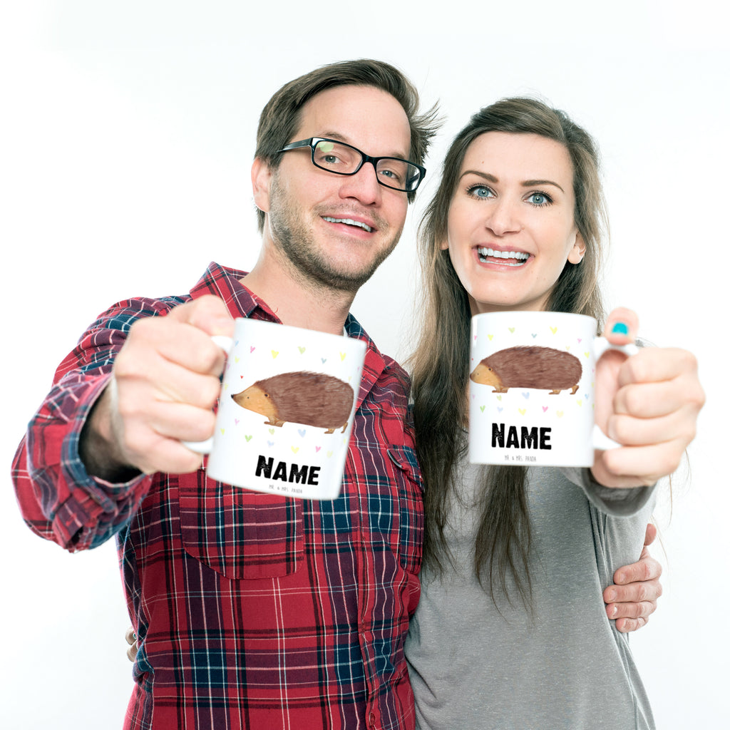 Personalisierte Tasse Igel Herzen Personalisierte Tasse, Namenstasse, Wunschname, Personalisiert, Tasse, Namen, Drucken, Tasse mit Namen, Tiermotive, Gute Laune, lustige Sprüche, Tiere, Liebe, Herz, Herzen, Igel, Vertrauen, Kuss, Leben