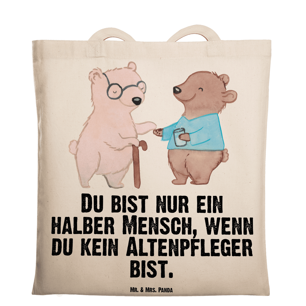 Tragetasche Altenpfleger mit Herz Beuteltasche, Beutel, Einkaufstasche, Jutebeutel, Stoffbeutel, Tasche, Shopper, Umhängetasche, Strandtasche, Schultertasche, Stofftasche, Tragetasche, Badetasche, Jutetasche, Einkaufstüte, Laptoptasche, Beruf, Ausbildung, Jubiläum, Abschied, Rente, Kollege, Kollegin, Geschenk, Schenken, Arbeitskollege, Mitarbeiter, Firma, Danke, Dankeschön, Altenpfleger, Pfleger, Altenheim Eröffnung