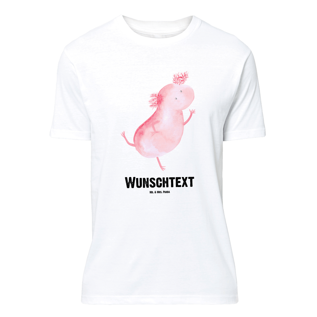 Personalisiertes T-Shirt Axolotl Tanzen T-Shirt Personalisiert, T-Shirt mit Namen, T-Shirt mit Aufruck, Männer, Frauen, Wunschtext, Bedrucken, Axolotl, Molch, Axolot, Schwanzlurch, Lurch, Lurche, Dachschaden, Sterne, verrückt, Freundin, beste Freundin