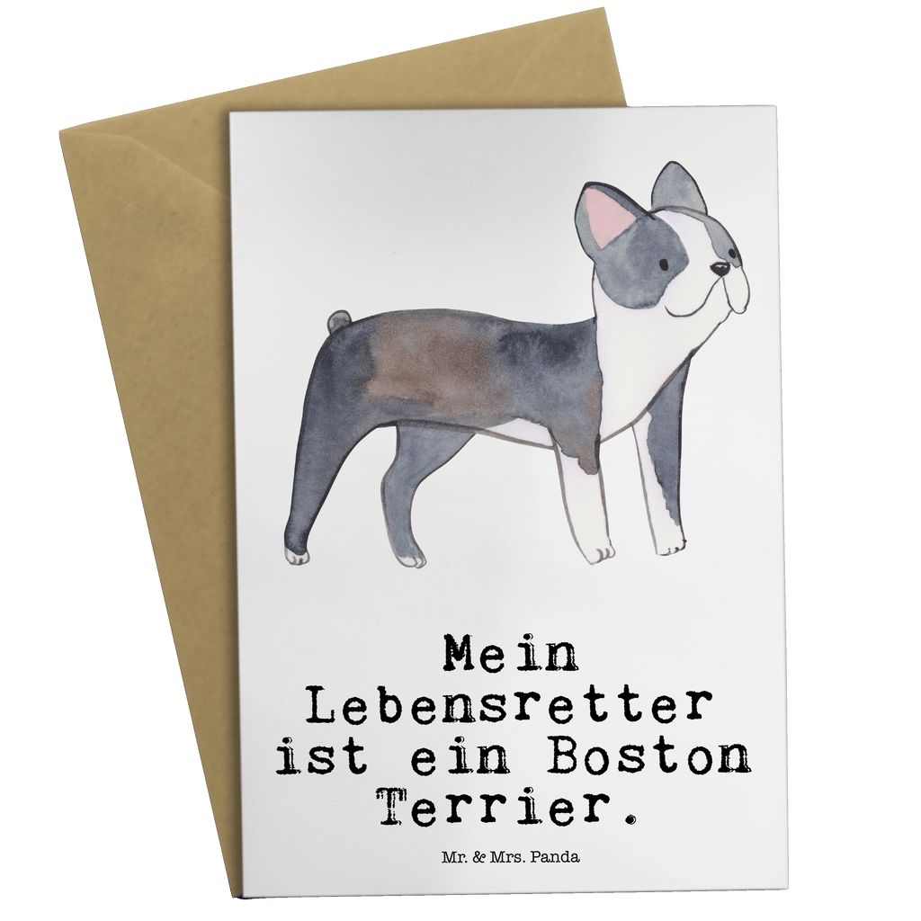 Grußkarte Boston Terrier Lebensretter Grußkarte, Klappkarte, Einladungskarte, Glückwunschkarte, Hochzeitskarte, Geburtstagskarte, Karte, Ansichtskarten, Hund, Hunderasse, Rassehund, Hundebesitzer, Geschenk, Tierfreund, Schenken, Welpe, Boston Terrier