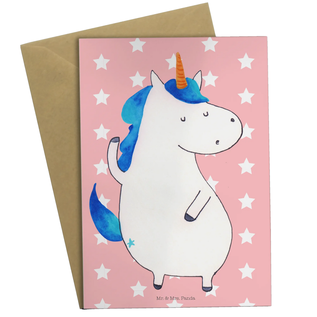 Grußkarte Einhorn Mann Grußkarte, Klappkarte, Einladungskarte, Glückwunschkarte, Hochzeitskarte, Geburtstagskarte, Karte, Ansichtskarten, Einhorn, Einhörner, Einhorn Deko, Unicorn, cool, Mann, Freundin, Familie, bester Freund, BFF, Party, hübsch, beste