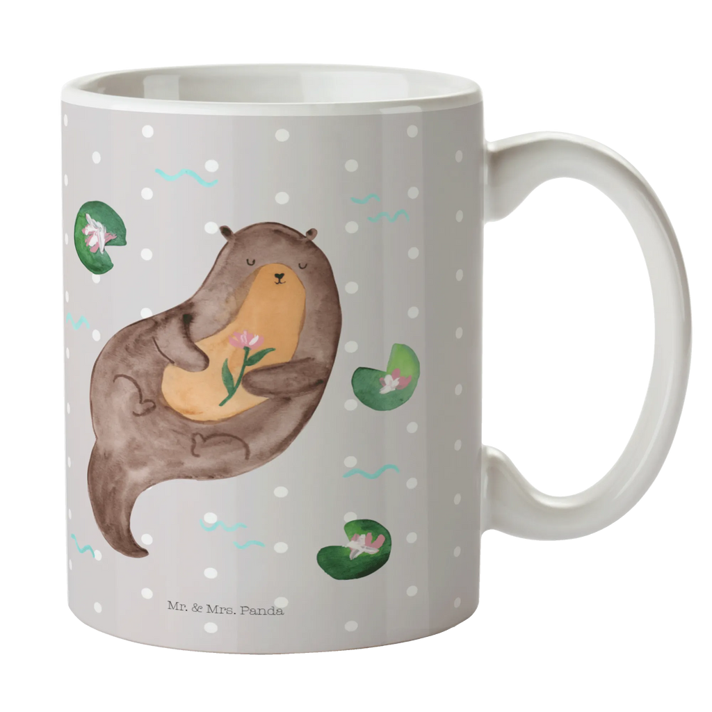 Tasse Otter Seerose Tasse, Kaffeetasse, Teetasse, Becher, Kaffeebecher, Teebecher, Keramiktasse, Porzellantasse, Büro Tasse, Geschenk Tasse, Tasse Sprüche, Tasse Motive, Kaffeetassen, Tasse bedrucken, Designer Tasse, Cappuccino Tassen, Schöne Teetassen, Otter, Fischotter, Seeotter, Otter Seeotter See Otter