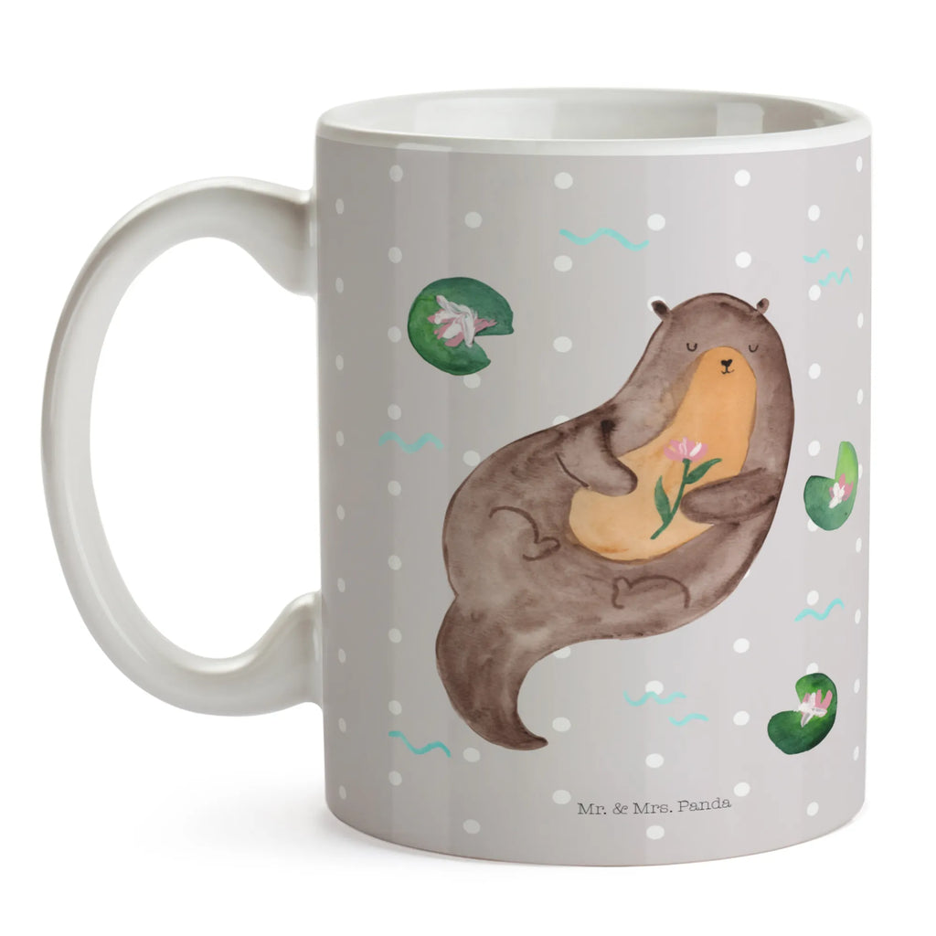 Tasse Otter Seerose Tasse, Kaffeetasse, Teetasse, Becher, Kaffeebecher, Teebecher, Keramiktasse, Porzellantasse, Büro Tasse, Geschenk Tasse, Tasse Sprüche, Tasse Motive, Kaffeetassen, Tasse bedrucken, Designer Tasse, Cappuccino Tassen, Schöne Teetassen, Otter, Fischotter, Seeotter, Otter Seeotter See Otter