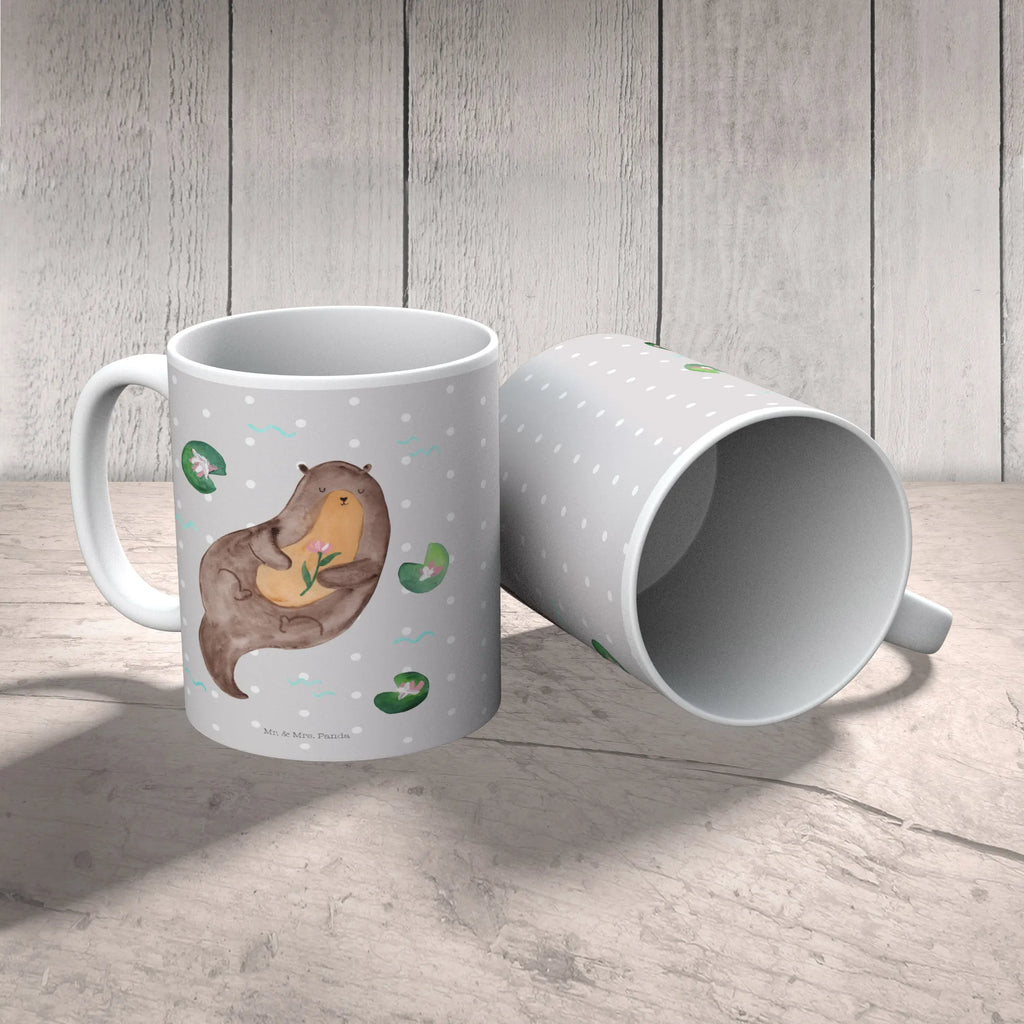 Tasse Otter Seerose Tasse, Kaffeetasse, Teetasse, Becher, Kaffeebecher, Teebecher, Keramiktasse, Porzellantasse, Büro Tasse, Geschenk Tasse, Tasse Sprüche, Tasse Motive, Kaffeetassen, Tasse bedrucken, Designer Tasse, Cappuccino Tassen, Schöne Teetassen, Otter, Fischotter, Seeotter, Otter Seeotter See Otter