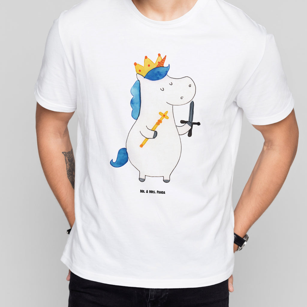 T-Shirt Standard Einhorn König mit Schwert T-Shirt, Shirt, Tshirt, Lustiges T-Shirt, T-Shirt mit Spruch, Party, Junggesellenabschied, Jubiläum, Geburstag, Herrn, Damen, Männer, Frauen, Schlafshirt, Nachthemd, Sprüche, Einhorn, Einhörner, Einhorn Deko, Pegasus, Unicorn, König, Ritter, Mittelalter