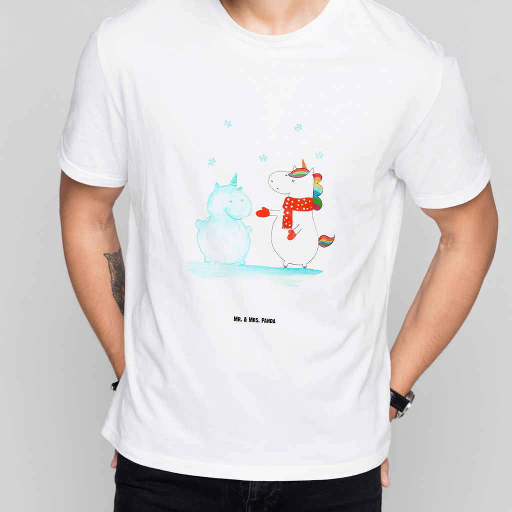 T-Shirt Standard Einhorn Schneemann T-Shirt, Shirt, Tshirt, Lustiges T-Shirt, T-Shirt mit Spruch, Party, Junggesellenabschied, Jubiläum, Geburstag, Herrn, Damen, Männer, Frauen, Schlafshirt, Nachthemd, Sprüche, Einhorn, Einhörner, Einhorn Deko, Pegasus, Unicorn, Schneemann, Winter, Schnee, Kuchen, Weihnachten, kalt, Mütze, Handschuhe, X-Mas