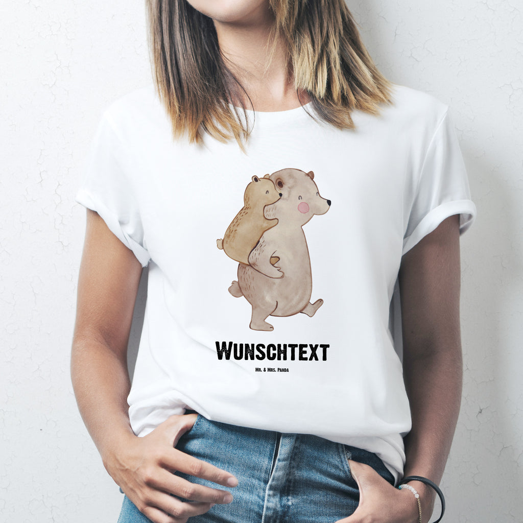 Personalisiertes T-Shirt Papa Bär T-Shirt Personalisiert, T-Shirt mit Namen, T-Shirt mit Aufruck, Männer, Frauen, Familie, Vatertag, Muttertag, Bruder, Schwester, Mama, Papa, Oma, Opa, Geschenk, Vater, Papi, Vati, Onkel, Geburtstag