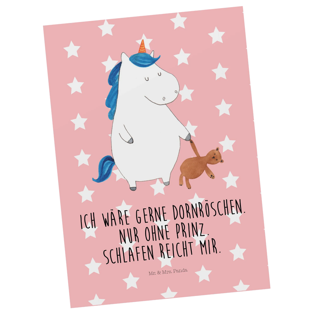 Postkarte Einhorn Teddy Postkarte, Karte, Geschenkkarte, Grußkarte, Einladung, Ansichtskarte, Geburtstagskarte, Einladungskarte, Dankeskarte, Ansichtskarten, Einladung Geburtstag, Einladungskarten Geburtstag, Einhorn, Einhörner, Einhorn Deko, Pegasus, Unicorn, schlafen, gute Nacht, Single, Bett, Träumen, Freundin, Singleleben