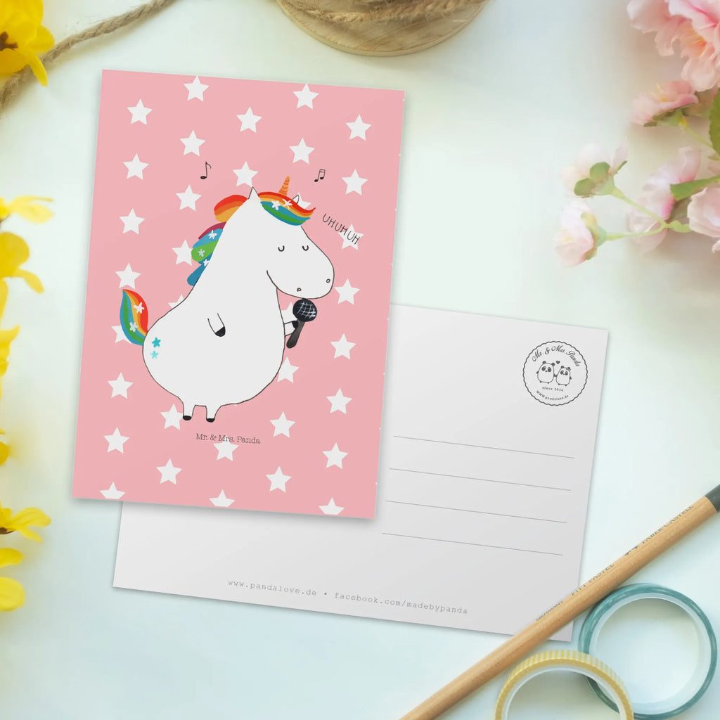 Postkarte Einhorn Sänger Postkarte, Karte, Geschenkkarte, Grußkarte, Einladung, Ansichtskarte, Geburtstagskarte, Einladungskarte, Dankeskarte, Ansichtskarten, Einladung Geburtstag, Einladungskarten Geburtstag, Einhorn, Einhörner, Einhorn Deko, Pegasus, Unicorn, Glitzer, Konfetti, Party, Geburtstag, Feier, Fest, Disco, Sängerin, Sänger, Freundin