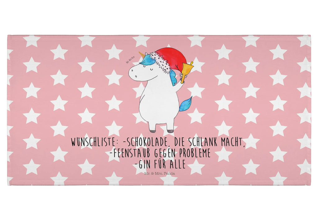 Handtuch Einhorn Weihnachtsmann Handtuch, Badehandtuch, Badezimmer, Handtücher, groß, Kinder, Baby, Einhorn, Einhörner, Einhorn Deko, Pegasus, Unicorn, Gin, Schokolade, Schoki, Weihnachten, Weihnachtsmann, Nikolaus, Wunschzettel, Wunschliste, Feenstaub