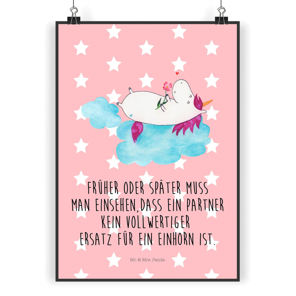 Poster Einhorn Verliebt Poster, Wandposter, Bild, Wanddeko, Küchenposter, Kinderposter, Wanddeko Bild, Raumdekoration, Wanddekoration, Handgemaltes Poster, Mr. & Mrs. Panda Poster, Designposter, Kunstdruck, Posterdruck, Einhorn, Einhörner, Einhorn Deko, Pegasus, Unicorn, verliebt, Liebe, Liebesbeweis, Freundin, Wolke