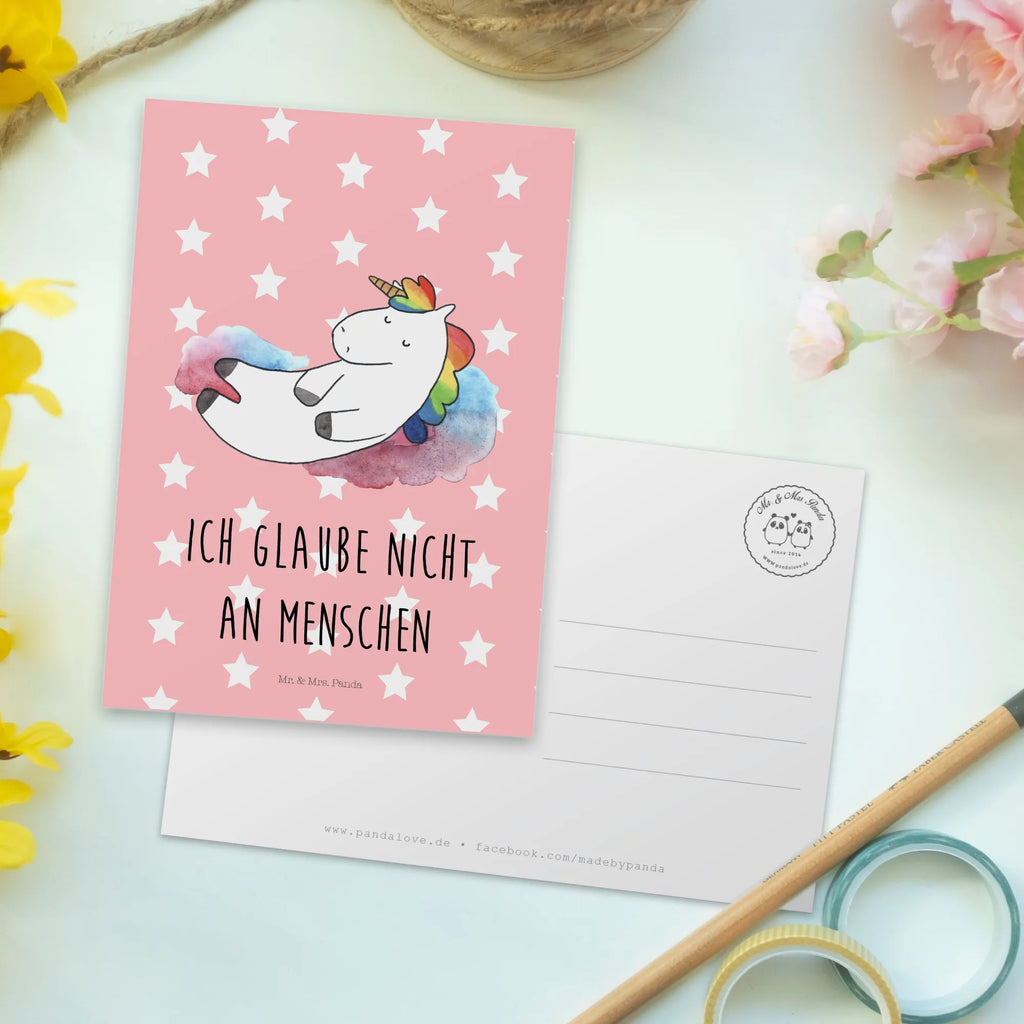 Postkarte Einhorn Wolke 7 Postkarte, Karte, Geschenkkarte, Grußkarte, Einladung, Ansichtskarte, Geburtstagskarte, Einladungskarte, Dankeskarte, Ansichtskarten, Einladung Geburtstag, Einladungskarten Geburtstag, Einhorn, Einhörner, Einhorn Deko, Pegasus, Unicorn, verliebt, Menschen, witzig, lustig, Geschenk, Glaube, Realität, Lächeln