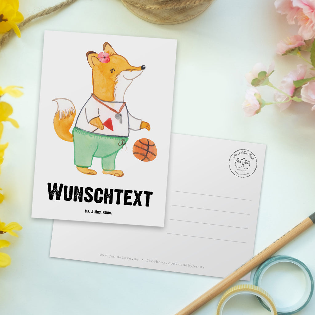 Personalisierte Postkarte Basketballtrainerin mit Herz Postkarte mit Namen, Postkarte bedrucken, Postkarte mit Wunschtext, Postkarte personalisierbar, Geschenkkarte mit Namen, Grußkarte mit Namen, Karte mit Namen, Einladung mit Namen, Ansichtskarte mit Namen, Geschenkkarte mit Wunschtext, Grußkarte mit Wunschtext, Karte mit Wunschtext, Einladung mit Wunschtext, Ansichtskarte mit Wunschtext, Beruf, Ausbildung, Jubiläum, Abschied, Rente, Kollege, Kollegin, Geschenk, Schenken, Arbeitskollege, Mitarbeiter, Firma, Danke, Dankeschön, Basketballtrainerin, Basketball, Sport, Ballsport, Basketballcoach, Basketballerin, Verein