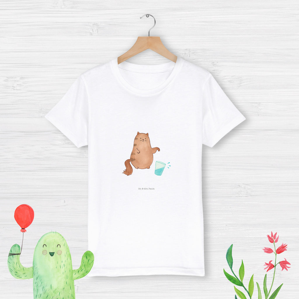 Organic Kinder T-Shirt Katze Wasserglas Kinder T-Shirt, Kinder T-Shirt Mädchen, Kinder T-Shirt Jungen, Katze, Katzenmotiv, Katzenfan, Katzendeko, Katzenfreund, Katzenliebhaber, Katzenprodukte, Katzenartikel, Katzenaccessoires, Katzensouvenirs, Katzenliebhaberprodukte, Katzenmotive, Katzen, Kater, Mietze, Cat, Cats, Katzenhalter, Katzenbesitzerin, Haustier, Wasser, Glas