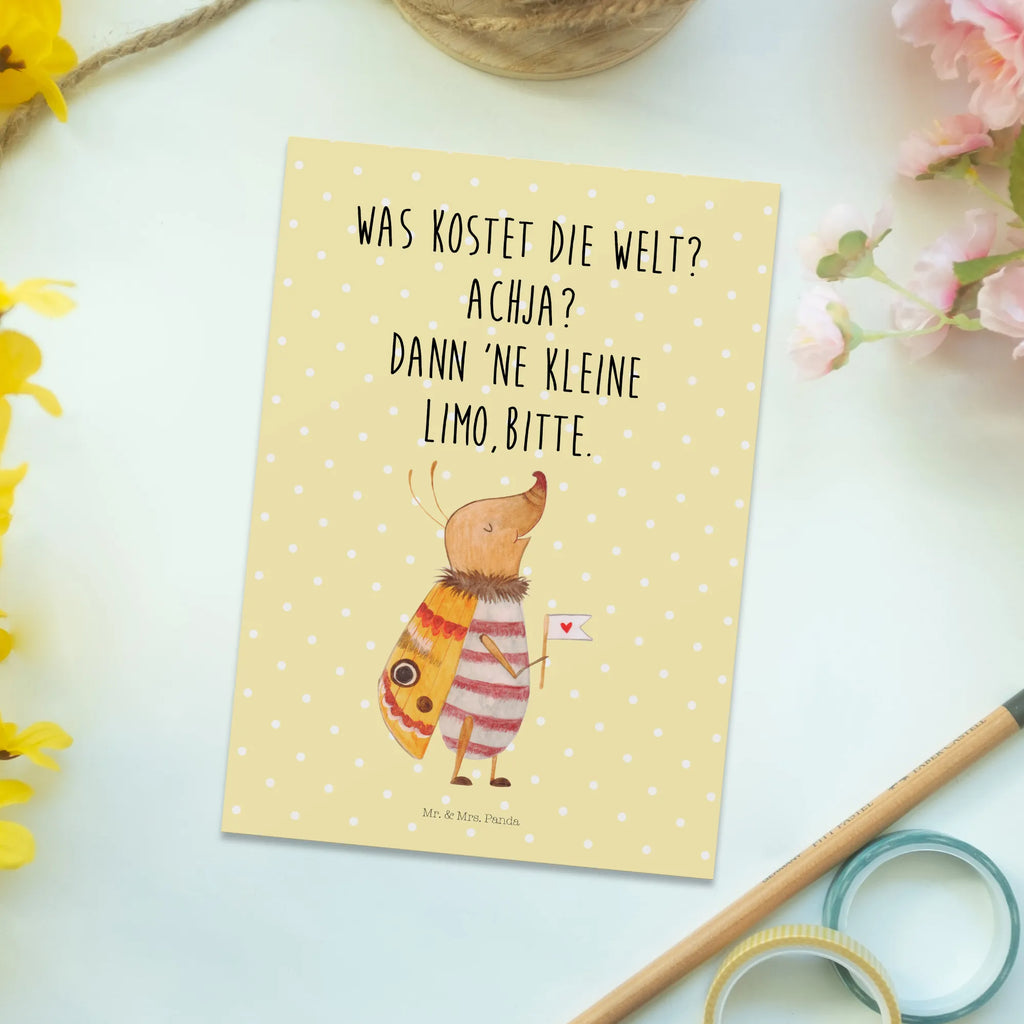 Postkarte Nachtfalter Fähnchen Postkarte, Karte, Geschenkkarte, Grußkarte, Einladung, Ansichtskarte, Geburtstagskarte, Einladungskarte, Dankeskarte, Ansichtskarten, Einladung Geburtstag, Einladungskarten Geburtstag, Tiermotive, Gute Laune, lustige Sprüche, Tiere, Nachtfalter, Käfer, Spruch lustig, Spruch witzig, süß, niedlich, Küche Deko, Was kostet die Welt